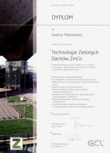 Referencje dyplom ZINCO