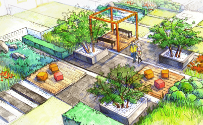 Projekt City Park - kolorowy