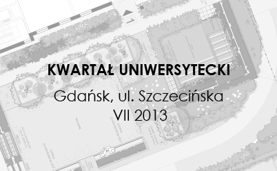 Projekt Kwartał Uniwersytecki - czarno-biały