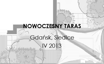 Projekt tarasu - czarno-biały